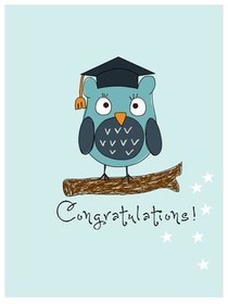 Graduation Owl Congratulations Card