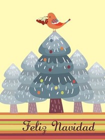 Feliz Navidad Christmas Tree Card
