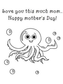 Octopus Mom Mother's Day Card