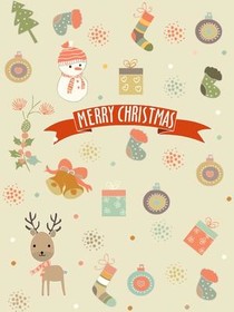 Merry Christmas Festive Icons Card
