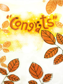 Congrats Autumn Leaves Card