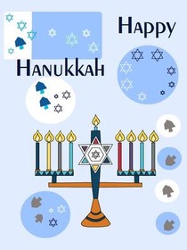 Happy Hanukkah Menorah Greeting Card