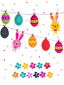 Colorful Easter Egg Hanging Card