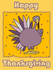Happy Thanksgiving Turkey Card