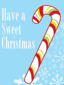 Sweet Christmas Candy Cane Card