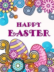 Happy Easter Floral Egg Design