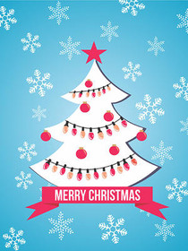 Merry Christmas Tree Greeting Card