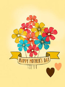 Colorful Flowers Mother's Day Card