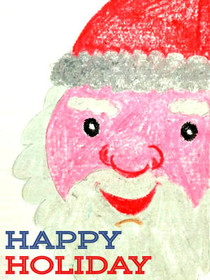 Jolly Santa Holiday Greeting Card