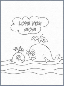 Love You Mom Whale Family