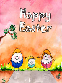 Happy Easter Family Greeting Card