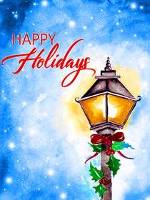 Happy Holidays Lantern Greeting Card