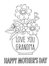 Love You Grandma Mother's Day Card