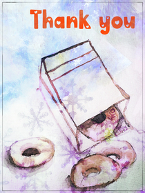 Thank You Pastry Box Card