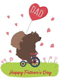 Father's Day Bike Ride Greeting Card