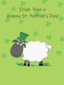 Irish Ewe St. Patrick's Day Greeting Card