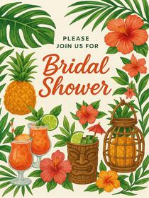 Tropical Bridal Shower Invitation