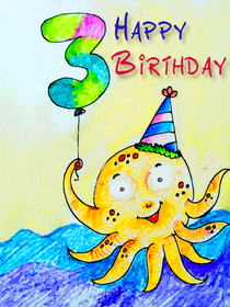 Happy 3rd Birthday Octopus