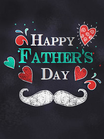 Happy Father's Day Chalkboard Design