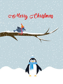 Merry Christmas Winter Scene