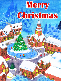 Merry Christmas Winter Village