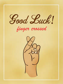 Good Luck Fingers Crossed Card