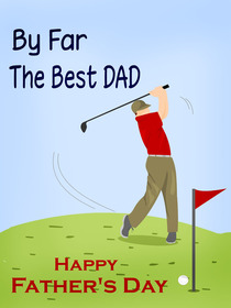 Best Dad Golf Father's Day Card