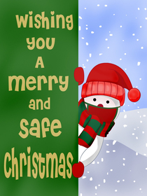 Merry and Safe Christmas Greeting Card