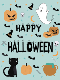 Happy Halloween Festive Greeting Card