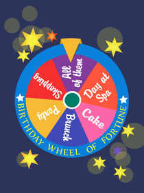 Birthday Wheel of Fortune Greeting Card