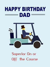 Golf Dad Birthday Card