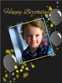 Golden Birthday Photo Card