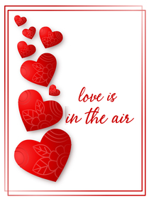 Love is in the Air Valentine's Card