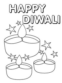 Happy Diwali Coloring Card