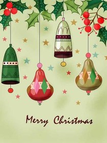 Festive Hanging Ornaments Christmas Card
