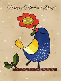 Happy Mother's Day Blue Bird Card