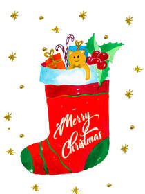 Merry Christmas Stocking Card