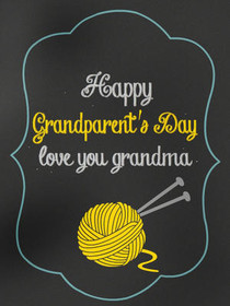 Happy Grandparent's Day Knitting Card