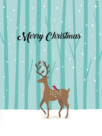 Merry Christmas Reindeer Card