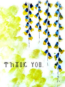 Hanging Butterflies Thank You Card