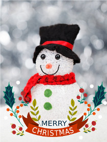 Festive Snowman Christmas Greeting Card