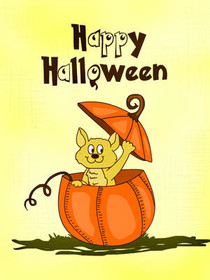 Happy Halloween Scarecrow Card