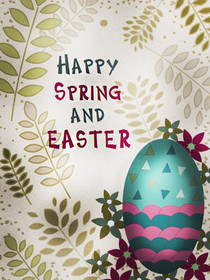Happy Spring and Easter Greeting Card