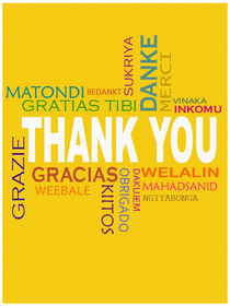 Multilingual Thank You Card