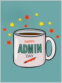 Happy Admin Day Mug Greeting Card