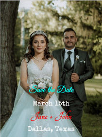 Save the Date Wedding Announcement