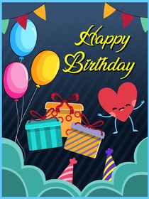Colorful Birthday Celebration Card