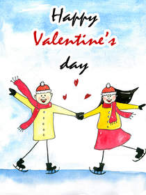 Happy Valentine's Day Holding Hands