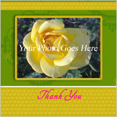 Yellow Rose Thank You Card