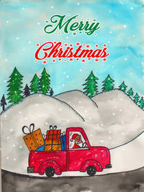 Merry Christmas Red Truck